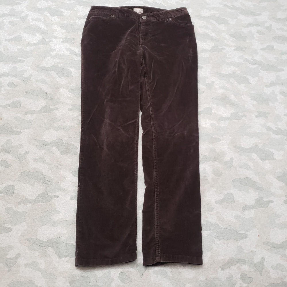 J.Jill Pants Womens 8P Brown Corduroy Pockets‎ Slim Leg